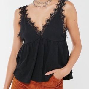 UO Lucy Lace Babydoll Tank Top